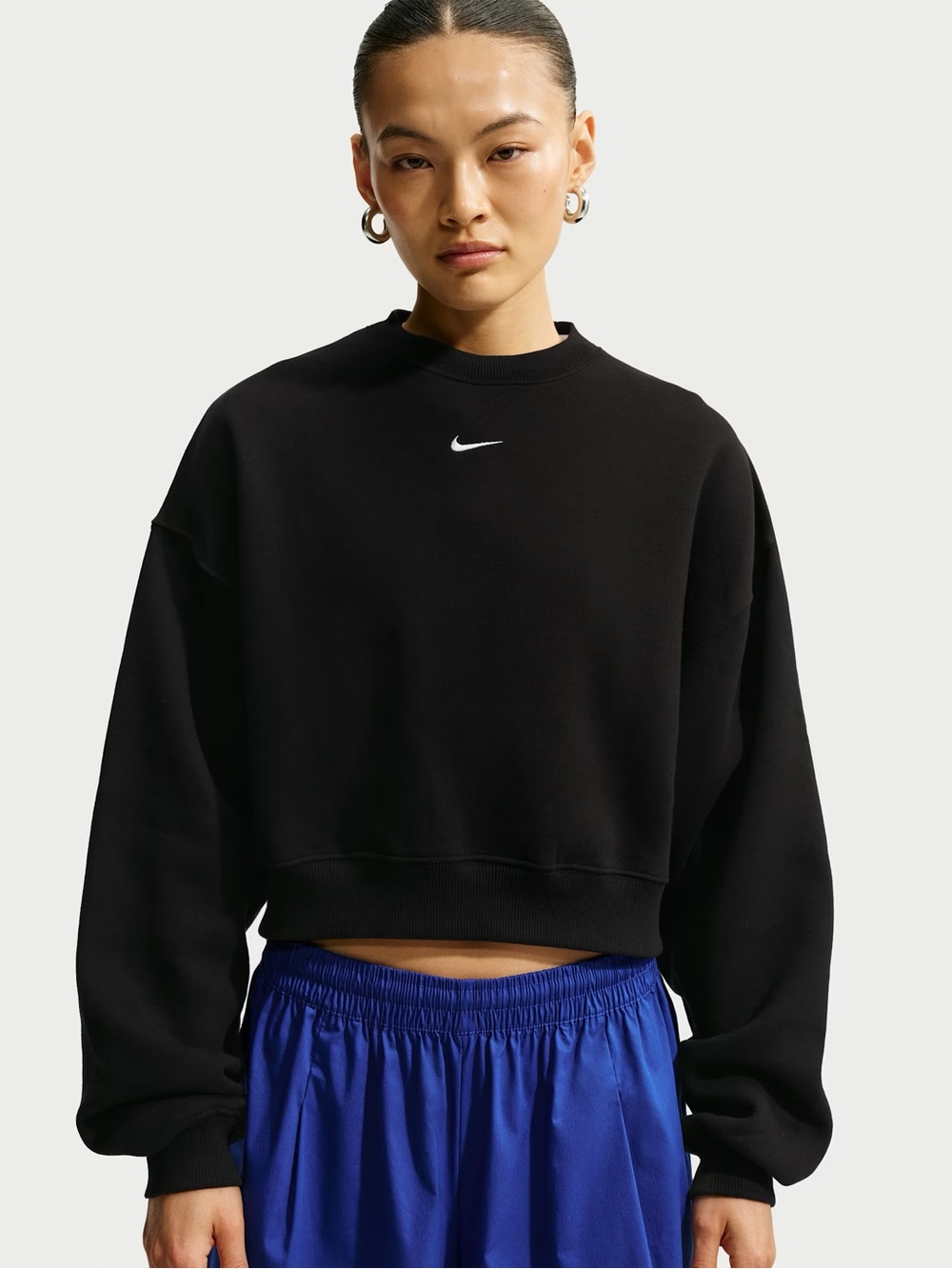 Nike Black Cropped Crewneck